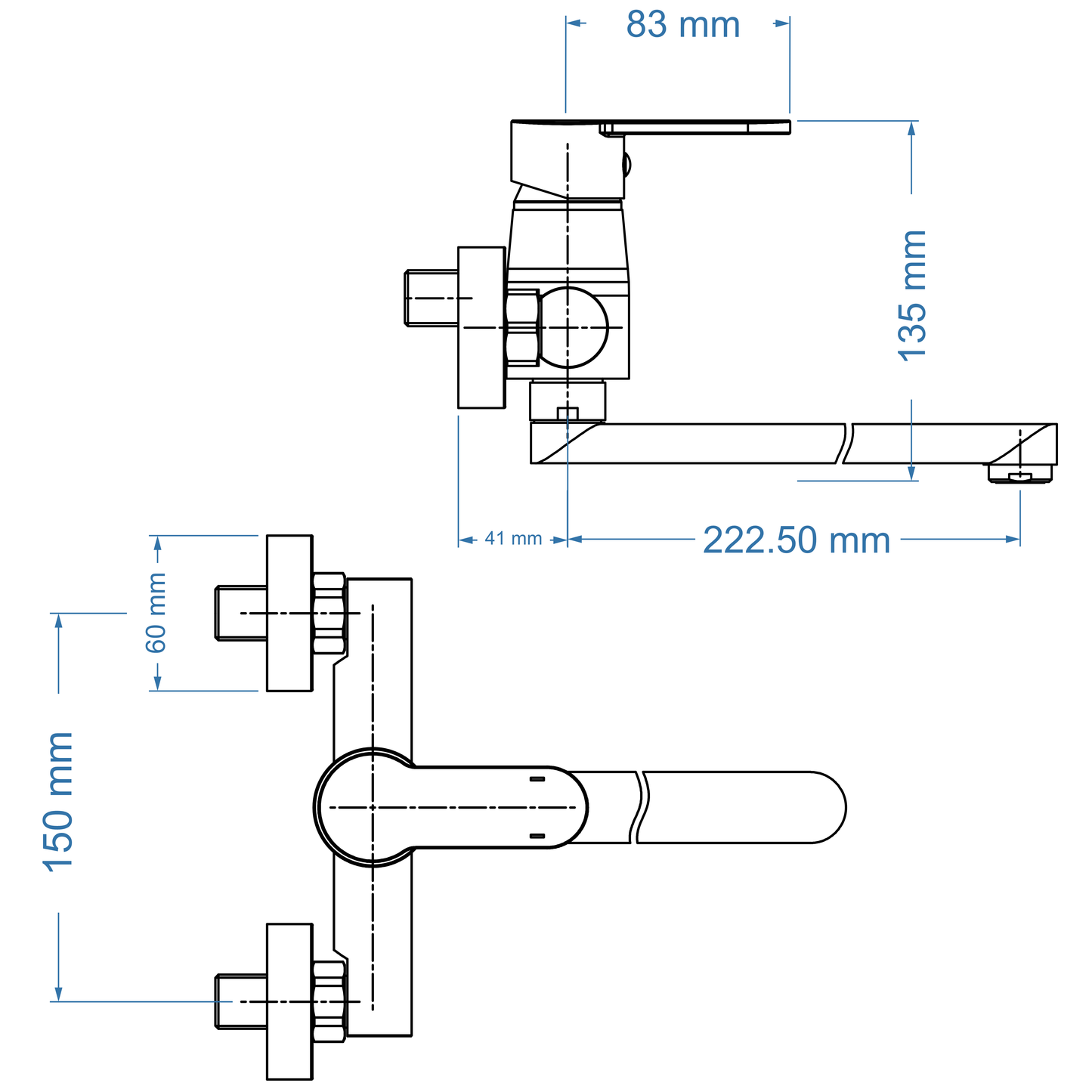 Sink Mixer Wall Type – Aquarius Icon Range, Modern Kitchen Tap