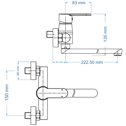 Sink Mixer Wall Type – Aquarius Icon Range, Modern Kitchen Tap