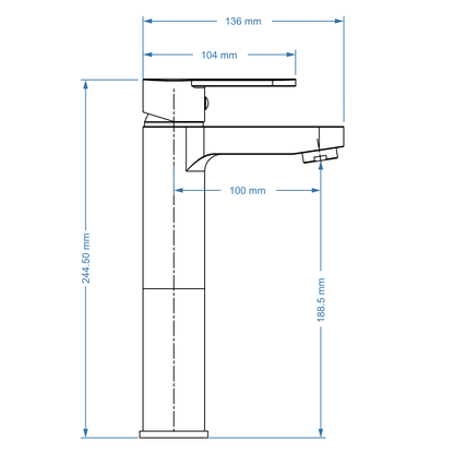 Basin Mixer Raised – Aquarius Icon Range, Modern Bathroom Tap