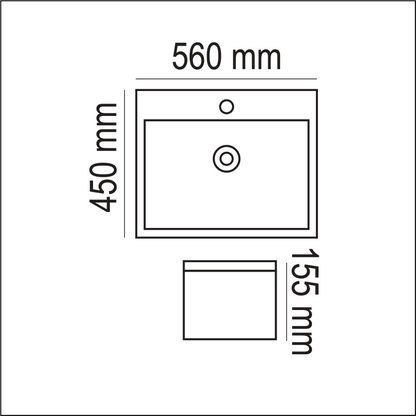 Basin Free Standing Pamela – Ceramic, 1 Tap Hole, Icon Premium Range, White