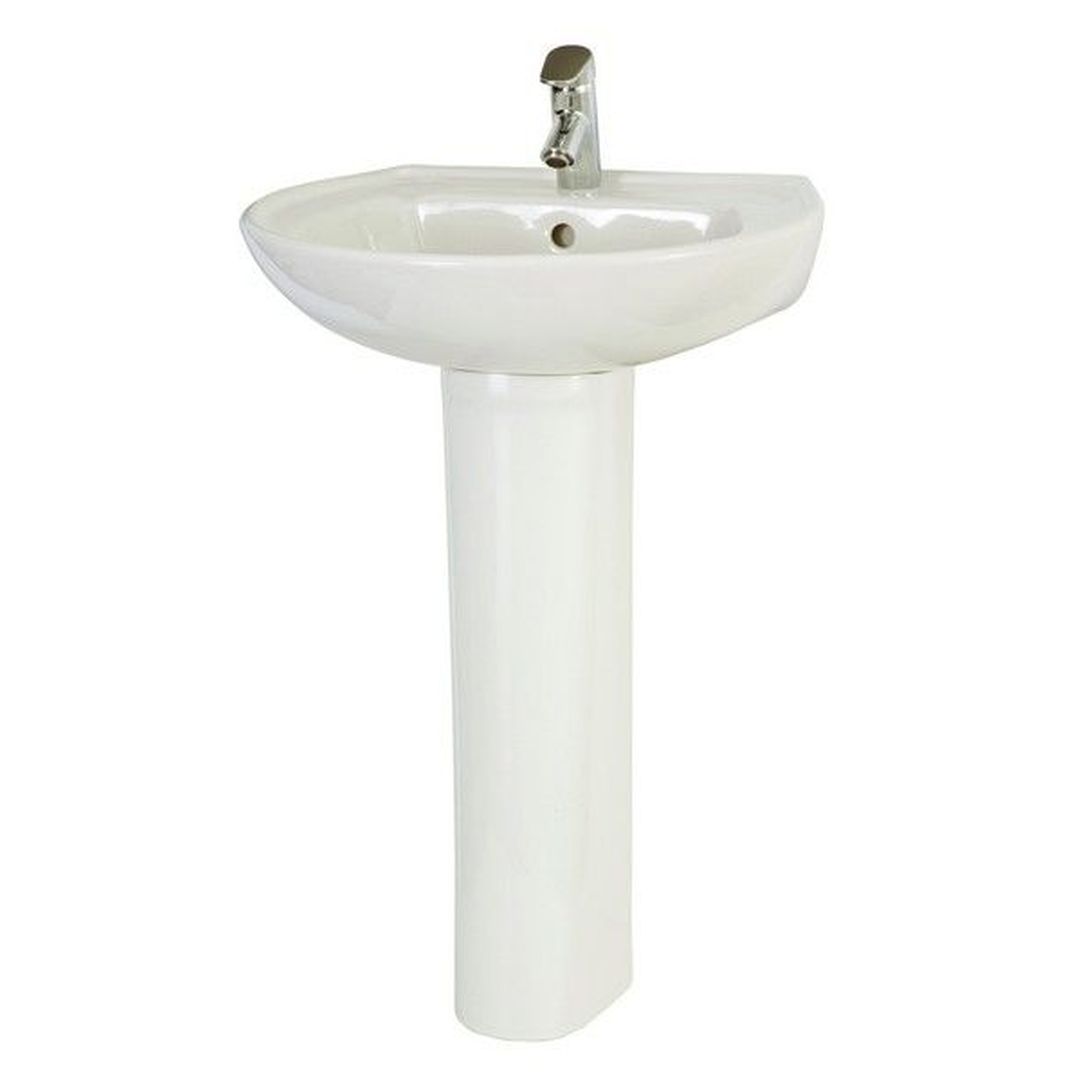 Basin and Pedestal Atlas - Lecico, 500mm, Pre-Punched Holes, (L) 50cm | (W) 41cm | (H) 79.6cm