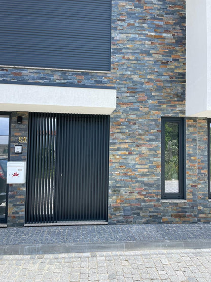 Cladding - Natural Stone Wall Autumn Blend Slate Cladding, 8 Unique Tiles, 600x150mm (Box of 8, 0.72SQM)