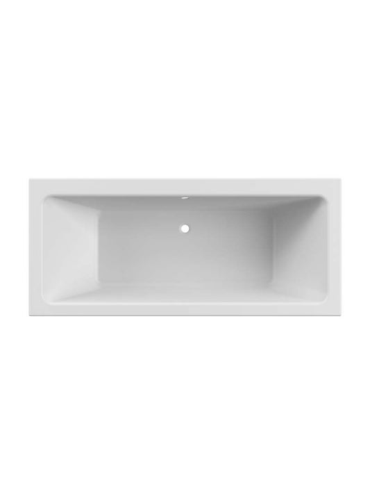 Bath Rectangular - Granada Built In Bath, White, (L) 180cm | (W) 80cm | (H) 44cm