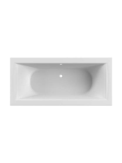 Bath Rectangular - Bergamo Built In Bath, White, (L) 180cm | (W) 80cm | (H) 44.5cm