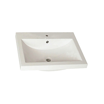 Basin Composite – Single, 1 Tap Hole, White, (L) 45cm | (W) 47cm | (H) 4cm