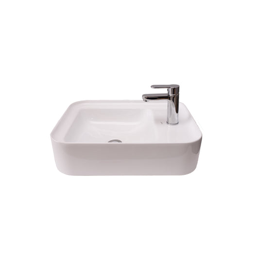 Basin Free Standing Cheryl – Ceramic, 1 Tap Hole, Icon Premium Range, White
