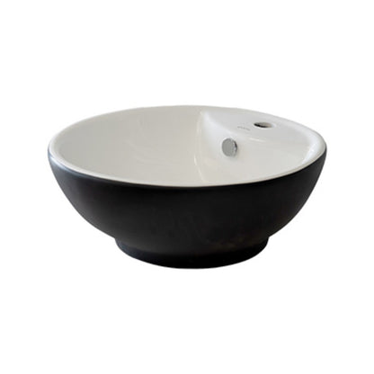 Basin Free Standing Gabriella– Ceramic, 1 Tap Hole, Icon Premium Range, White and Black 2 tone design