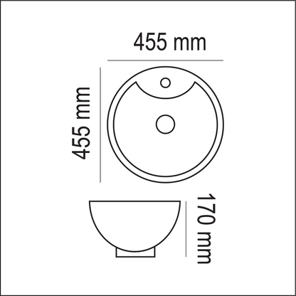 Basin Free Standing Gabriella– Ceramic, 1 Tap Hole, Icon Premium Range, White and Champagne 2 tone design