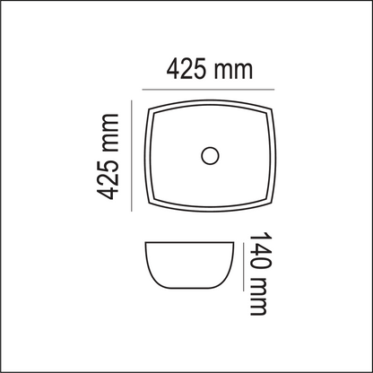 Basin Free Standing Hazel – Ceramic, Icon Premium Range, White