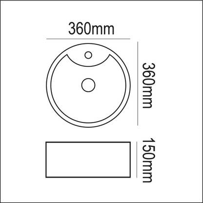 Basin Free Standing Julia– Ceramic, 1 Tap Hole, Icon Premium Range, White