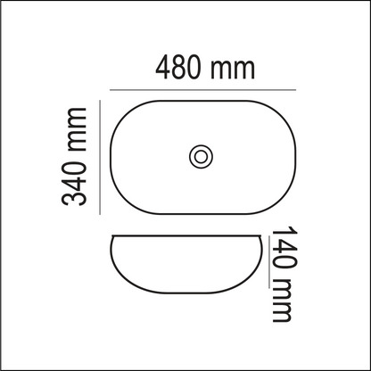 Basin Free Standing Olivia– Ceramic, Icon Premium Range, White