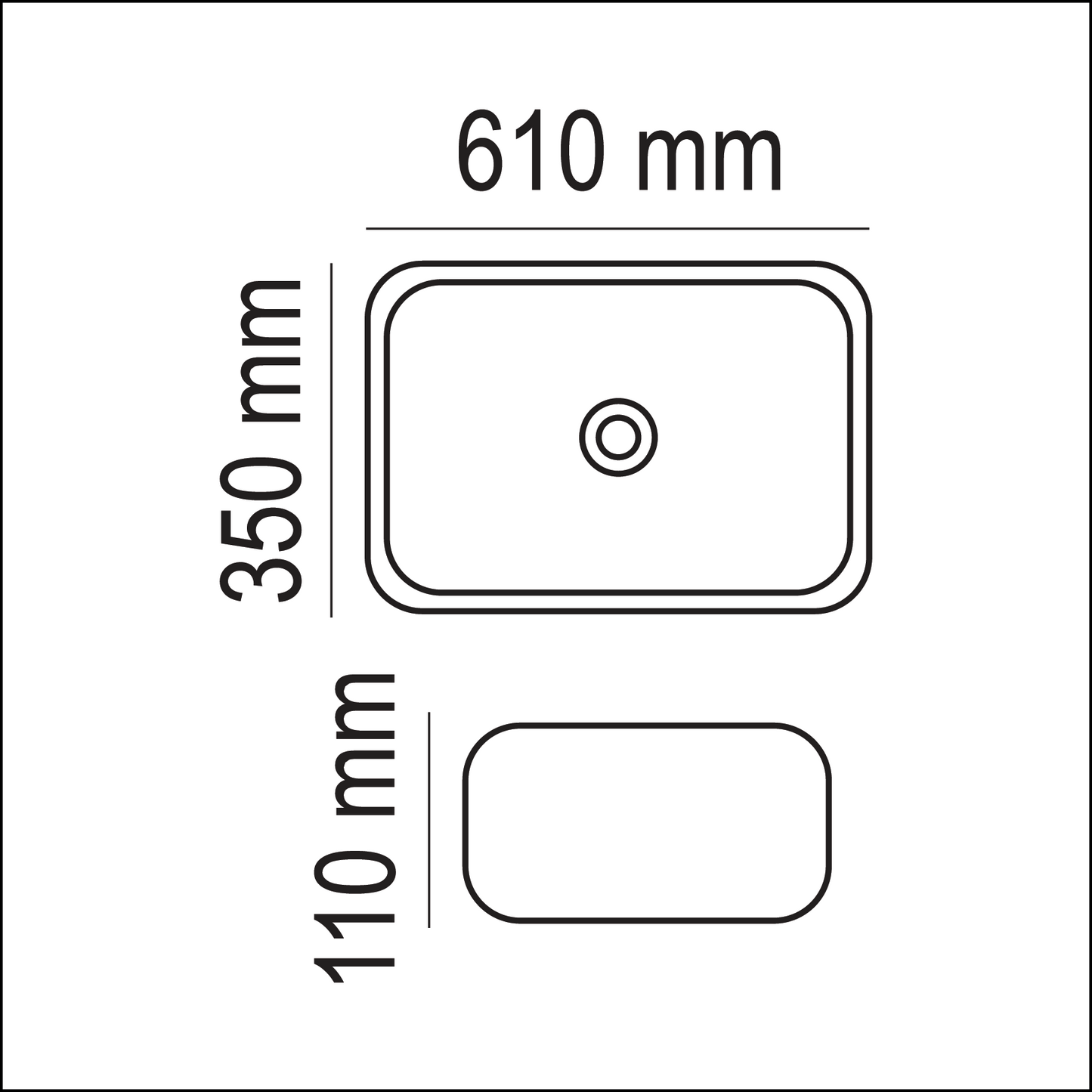 Basin Free Standing Raven – Ceramic, Icon Premium Range, Black