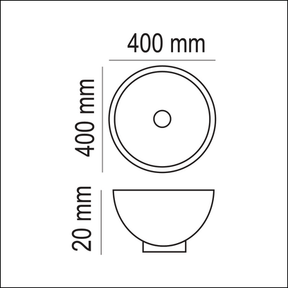 Basin Free Standing Starling – Ceramic, Icon Premium Range, White and Black 2 tone design