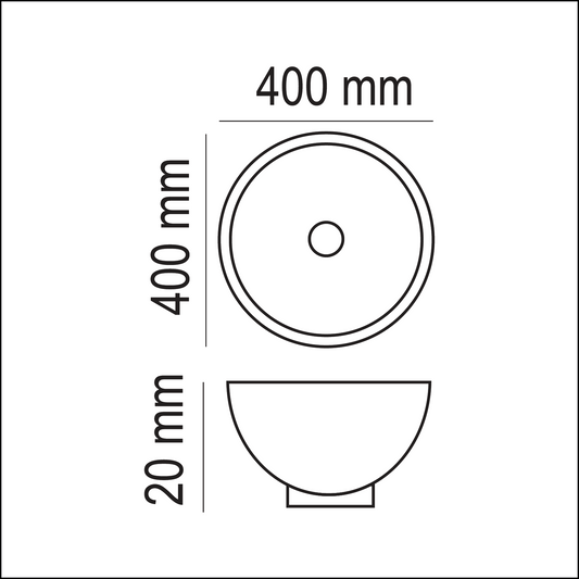 Basin Free Standing Starling – Ceramic, Icon Premium Range, White and Black 2 tone design