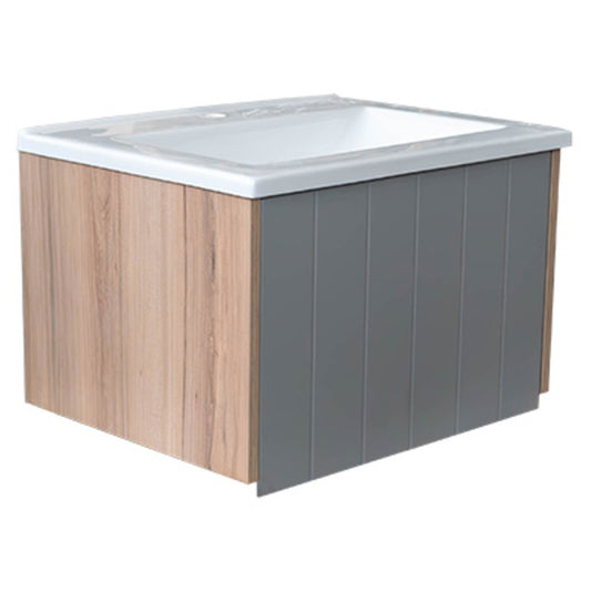 Cabinet & Basin Wall-Hung Dani – Light Grey, 610mm, Dual Tone