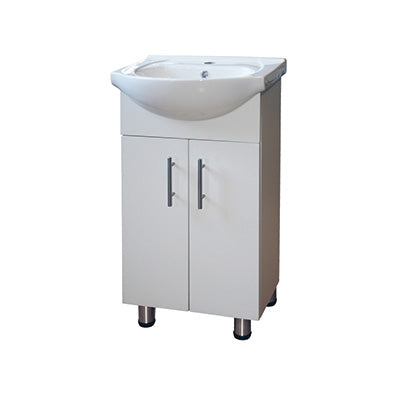 Cabinet & Basin Floor Mounted Econo - Compact, Functional, Affordable, , (L) 42cm | (W) 24.5cm | (H) 87cm