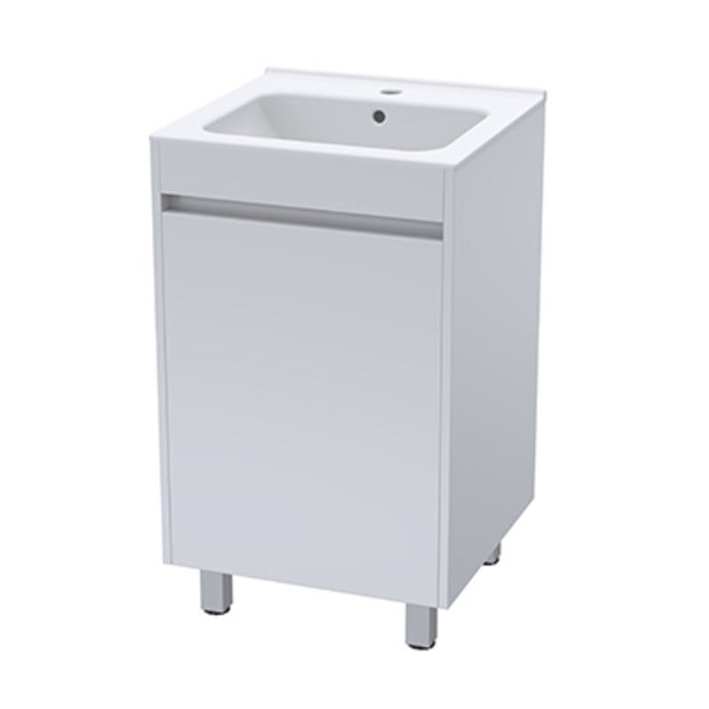 Cabinet & Basin Floor Mounted Econo - Compact, Functional, Affordable, 600mm