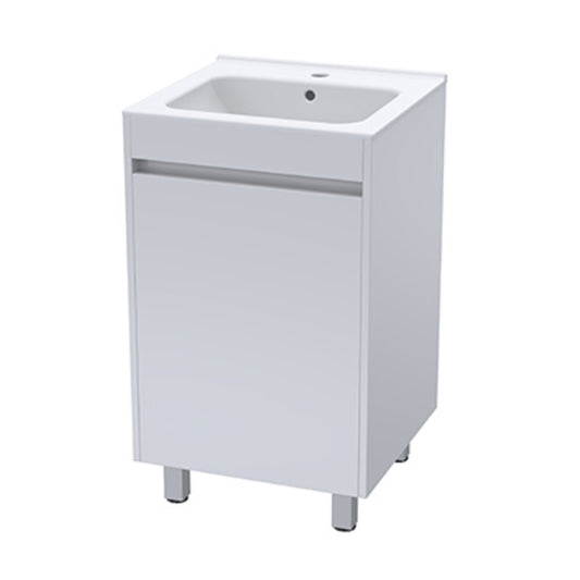 Cabinet & Basin Floor Mounted Econo - Compact, Functional, Affordable, 600mm