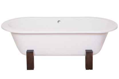 Bath Freestanding Oval - Esprit Kasui II 1800mm with Wooden Legs