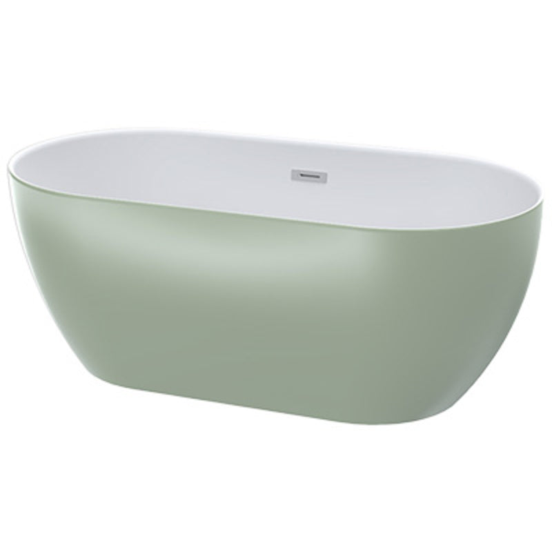 Bath Freestanding Oval - Aquarius Green Acrylic 1440mm – Chisel & Spout