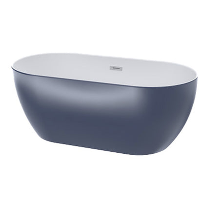 Bath Freestanding Oval - Luna Blue Acrylic, (L) 162cm | (W) 73cm | (H) 58cm