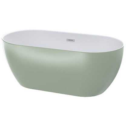 Bath Freestanding Oval - Luna Green Acrylic, (L) 162cm | (W) 73cm | (H) 58cm