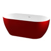 Bath Freestanding Oval - Luna Red Acrylic 1620mm
