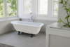 Bath Freestanding Oval - Oxford White with Cast Iron Feet, (L) 168.5cm | (W) 35cm | (H) 71cm