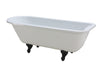 Bath Freestanding Oval - Oxford White with Cast Iron Feet 1685mm