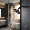 Shower Rose - Stainless Steel Round, Matt Black Finish, 4