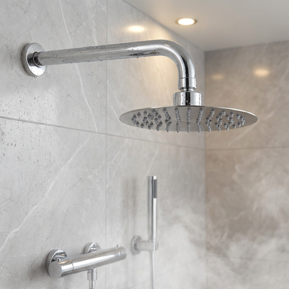 Shower Rose - Brushed Stainless Steel Finish, Round 6"