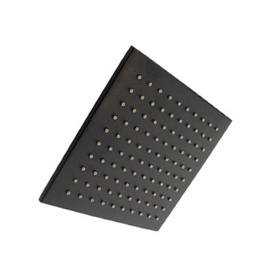 Shower Rose - Stainless Steel Square, Matt Black Finish, 4"