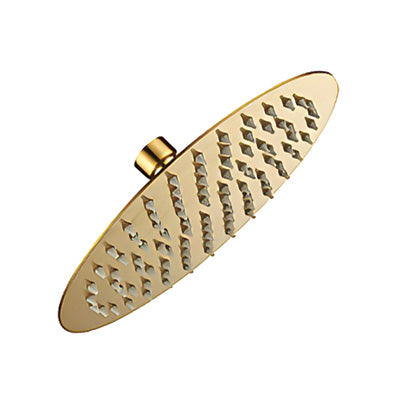 Shower Rose - Stainless Steel Round 8", Brushed Gold Finish