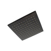 Shower Rose - Stainless Steel Square, Matt Black Finish, 6