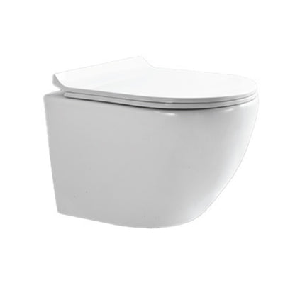 Wall-Hung Pan Coal – Round, Polished White, Icon Premium Range