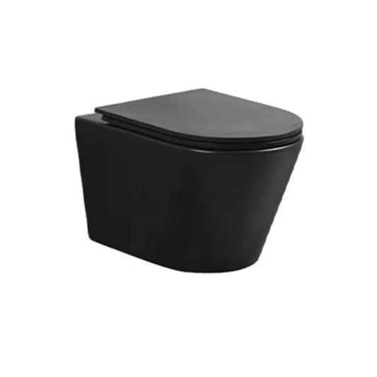 Wall-Hung Pan Coal – Round, Matt Black Finish
