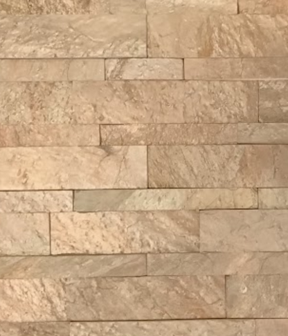 Cladding - Natural Stone Wall Copper Slate Cladding, 8 Unique Tiles, 600x150mm (Box of 8, 0.72SQM)
