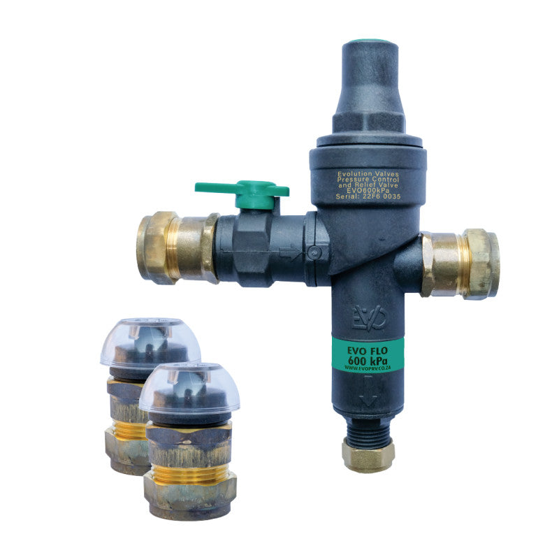 Geyser Valve - Evo, 600kPA, Including Vacuum Breakers, 22mm