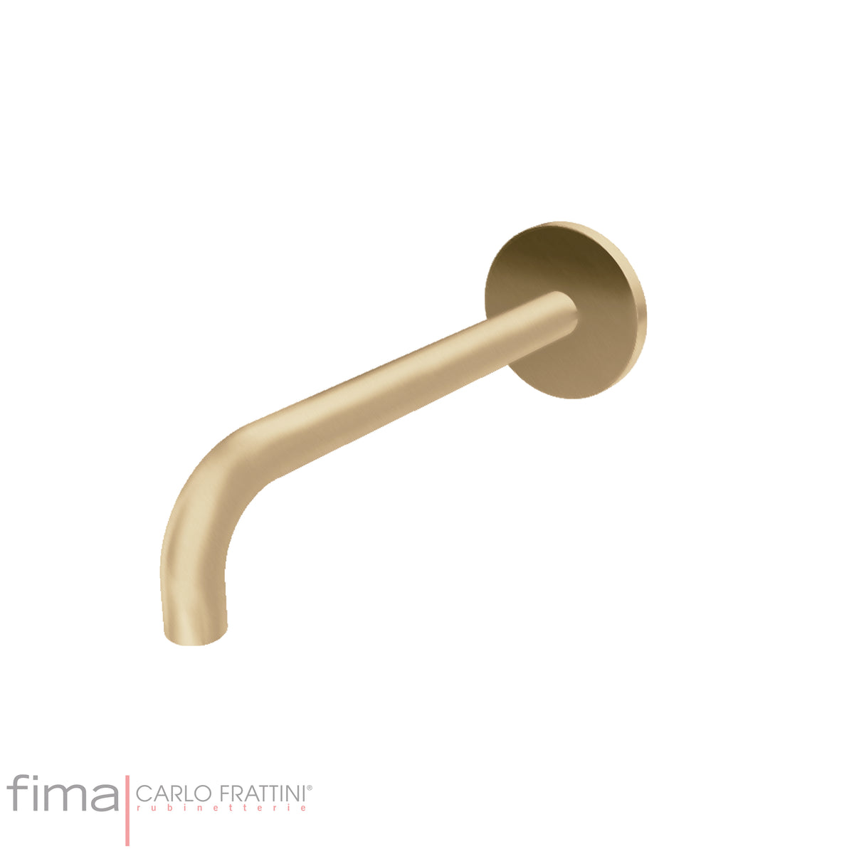 Bath Spout, Fima Wall Mounted, Round, 200mm, Polished Chrome Finish, DZR Brass