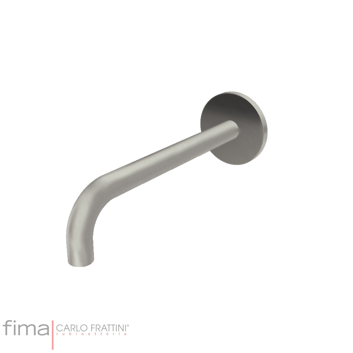 Basin Spout, Fima Wall Mounted, Round, 200mm, Polished Chrome Finish, DZR Brass