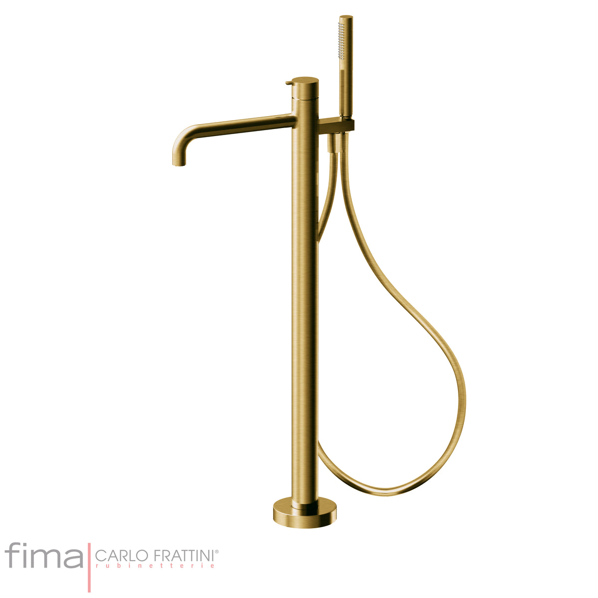 Freestanding Bath Mixer incl Handshower, Fima Snap Range, Polished Chrome, DZR Brass