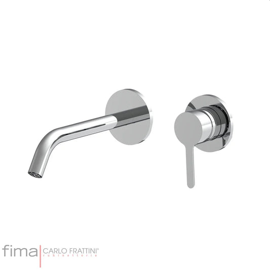 Basin Mixer Wall Mounted, Fima Snap Range, Polished Chrome Finish, DZR Brass
