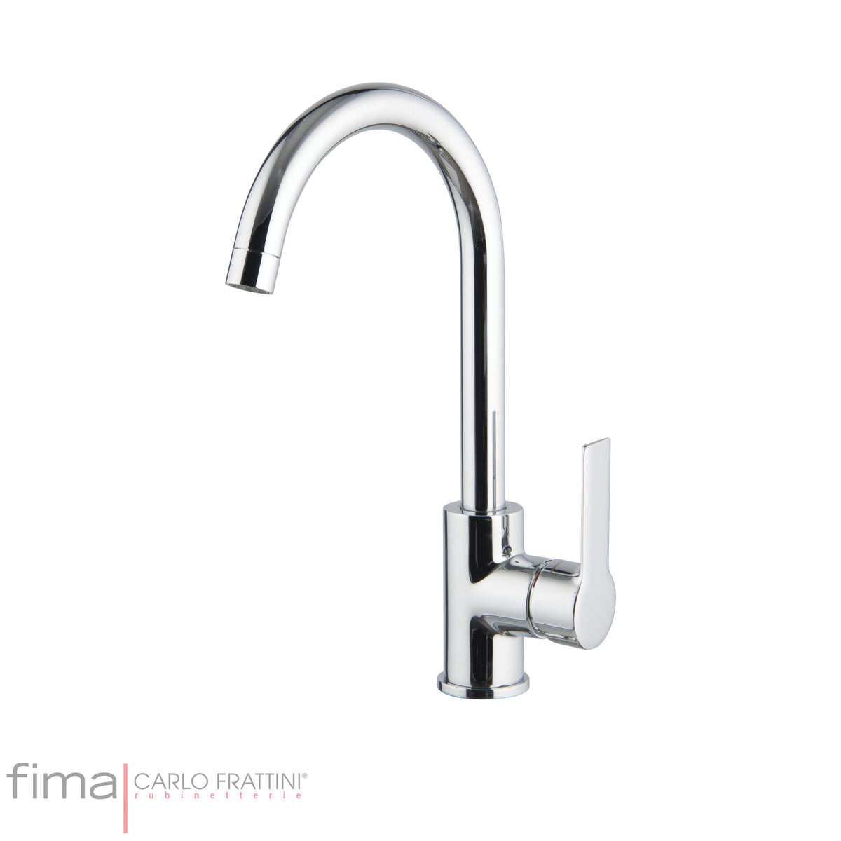 Sink Mixer Round, Fima Mast Range, Polished Chrome Finish, DZR Brass