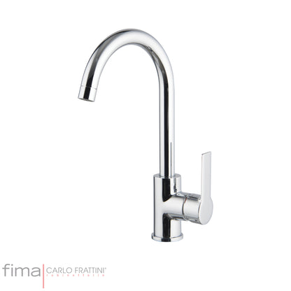 Sink Mixer Round, Fima Mast Range, Polished Chrome Finish, DZR Brass