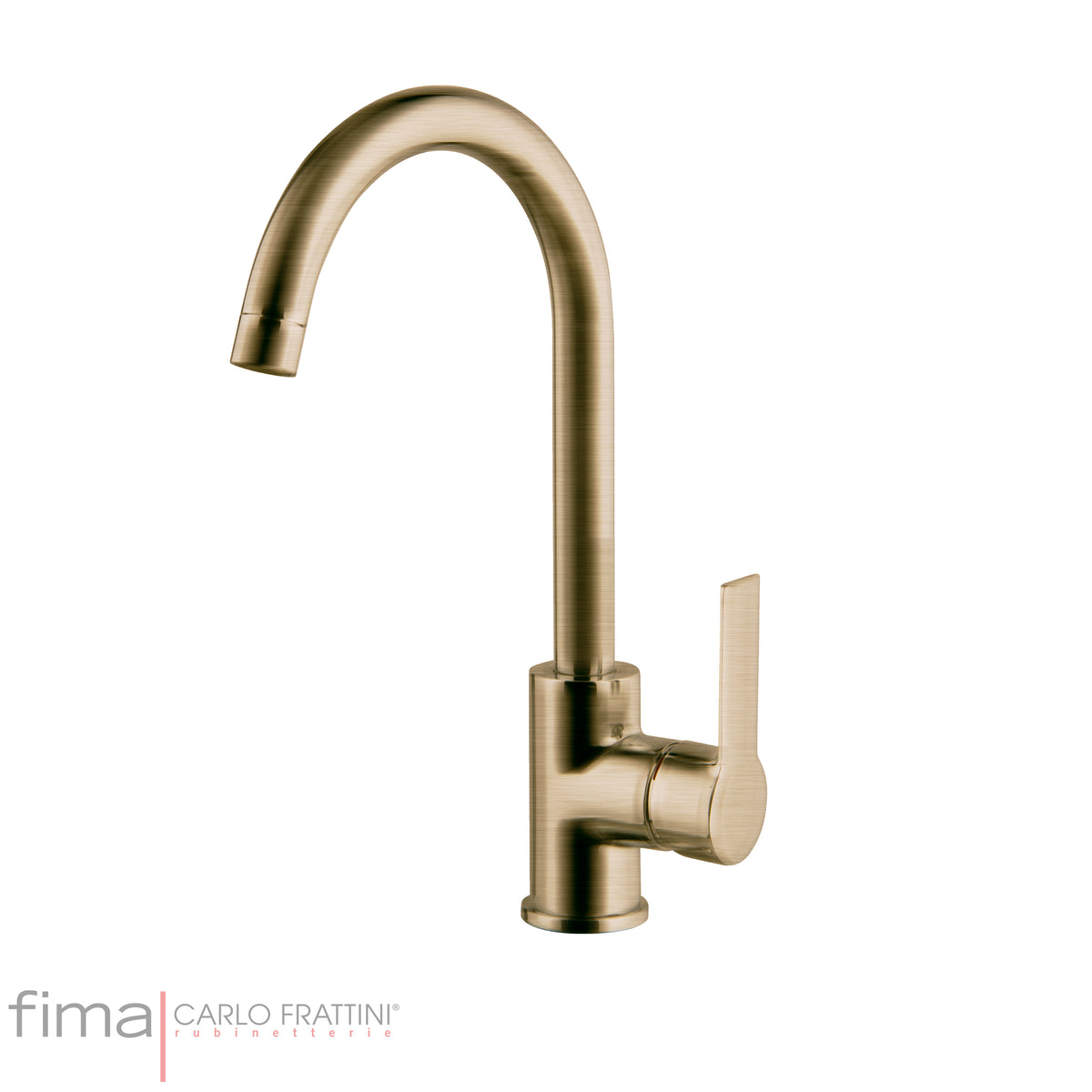 Sink Mixer Round, Fima Mast Range, Polished Chrome Finish, DZR Brass