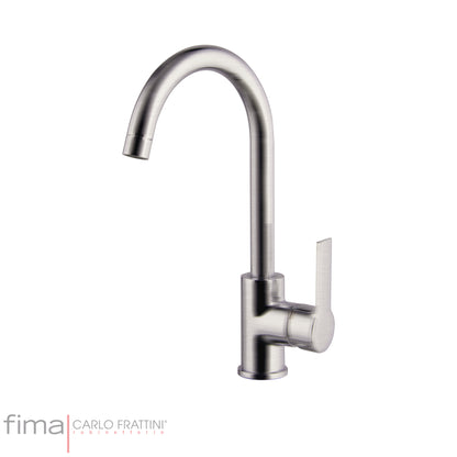 Sink Mixer Round, Fima Mast Range, Polished Chrome Finish, DZR Brass