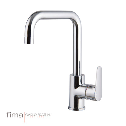 Sink Mixer Square, Fima Serie 22 Range, Polished Chrome Finish, DZR Brass