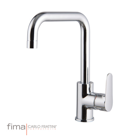 Sink Mixer Square, Fima Serie 22 Range, Polished Chrome Finish, DZR Brass