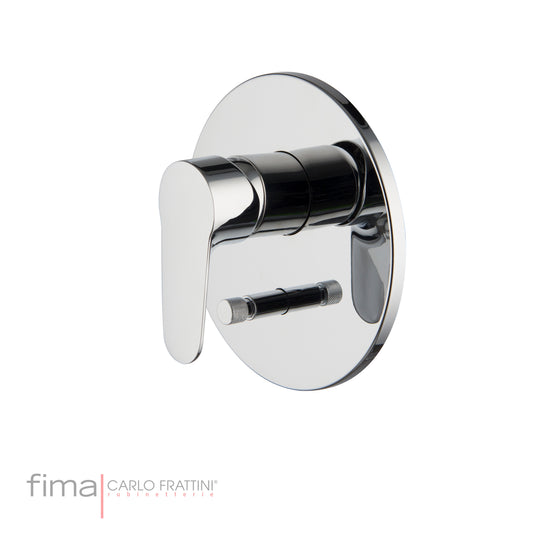 Shower/Bath Mixer/Concealed Divertor Mixer, Fima Serie 22 Range, Polished Chrome Finish, DZR Brass