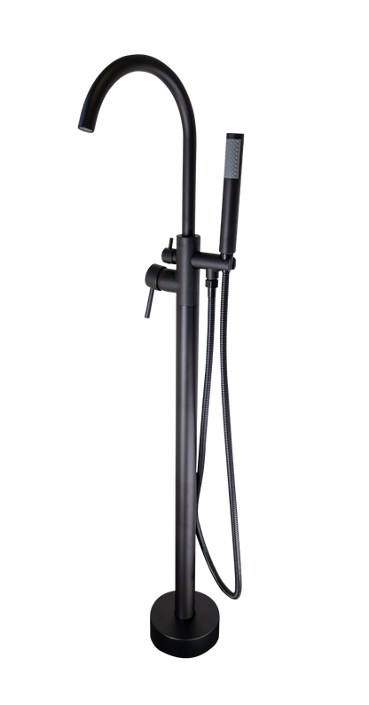 Bath Mixer Freestanding– Icon Range, Modern Bathroom Tap in Black